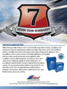 FullRiver Battery Warranty