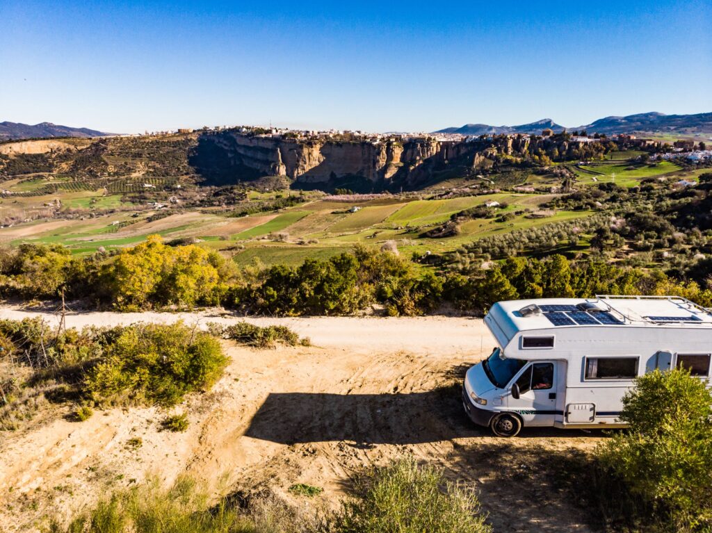 Motorhome with solar panels