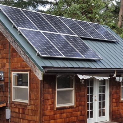 Off grid solar on cabin